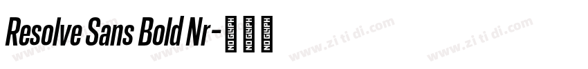 Resolve Sans Bold Nr字体转换